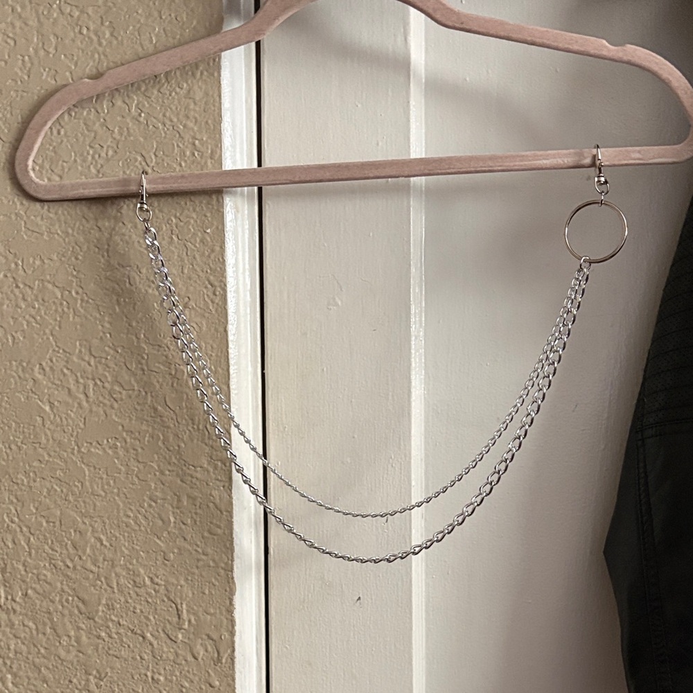 Hot Topic Silver Double Chain Body Accessory